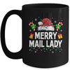 Merry Mail Lady Christmas Santa Postal Worker Mail Carrier Mug | teecentury