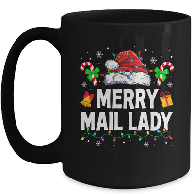 Merry Mail Lady Christmas Santa Postal Worker Mail Carrier Mug | teecentury