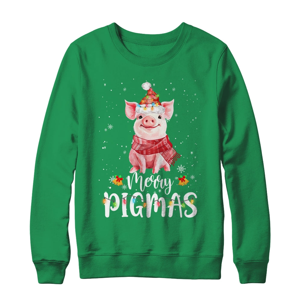 Merry Pigmas Funny Pig Christmas Pajama For Pig Lover T-Shirt & Sweatshirt | Teecentury.com