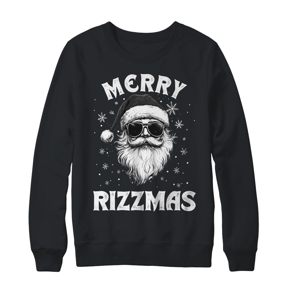 Merry Rizzmas Kids Teens School Funny Christmas Santa Claus Shirt & Sweatshirt | teecentury