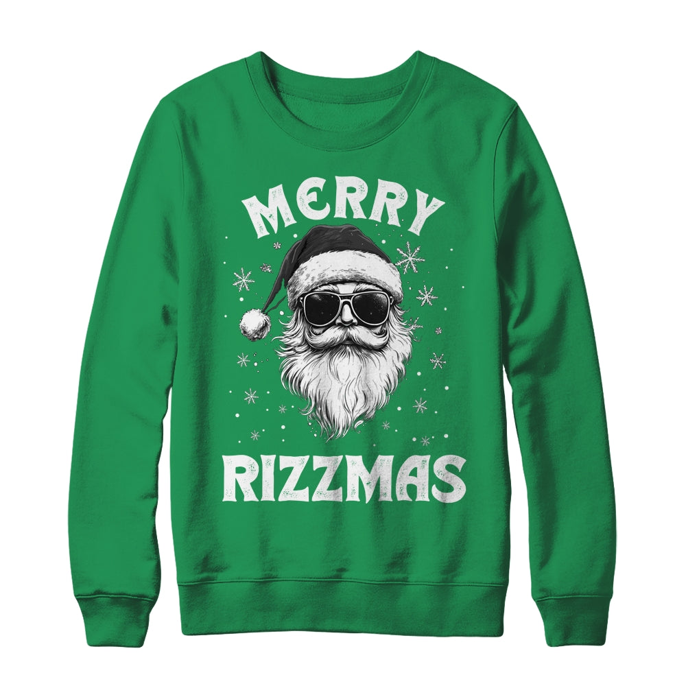 Merry Rizzmas Kids Teens School Funny Christmas Santa Claus Shirt & Sweatshirt | teecentury