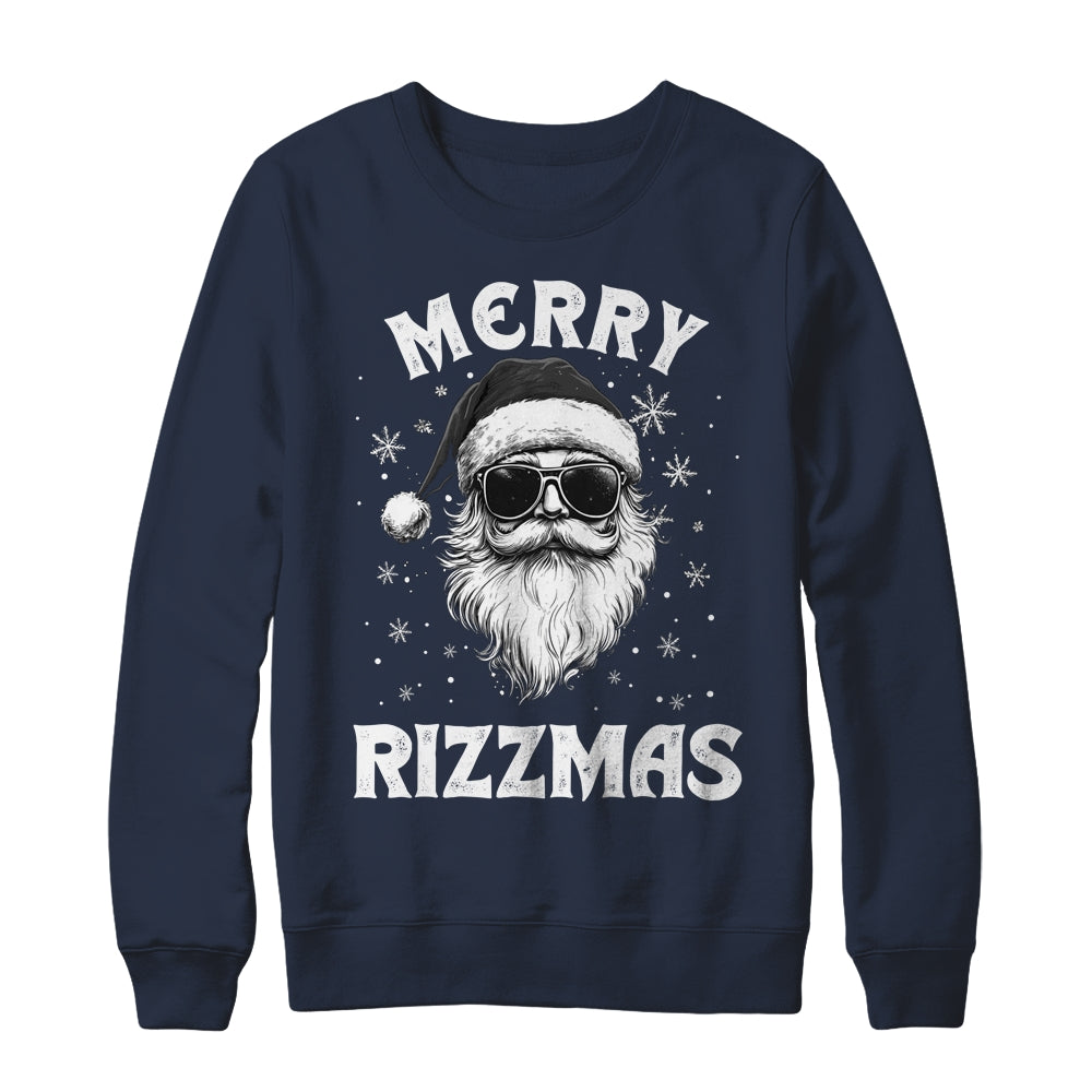 Merry Rizzmas Kids Teens School Funny Christmas Santa Claus Shirt & Sweatshirt | teecentury