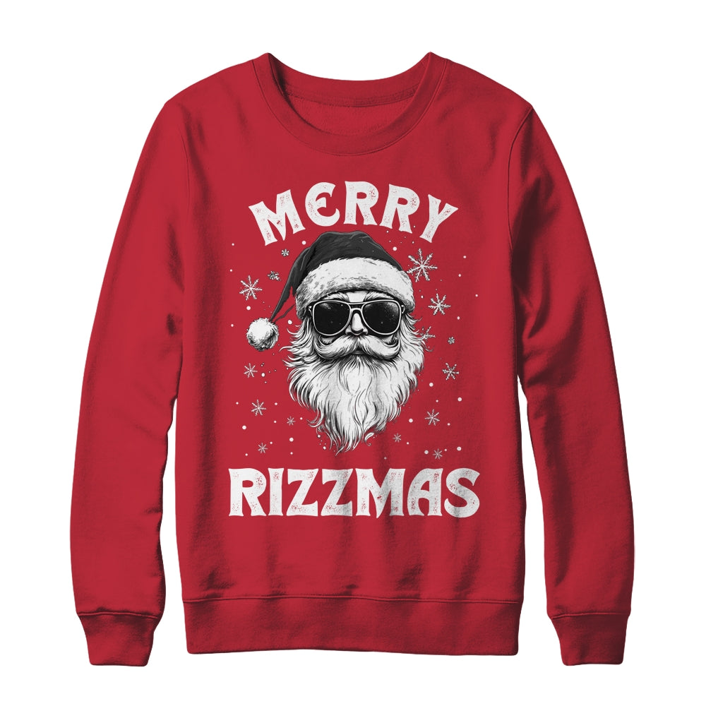Merry Rizzmas Kids Teens School Funny Christmas Santa Claus Shirt & Sweatshirt | teecentury