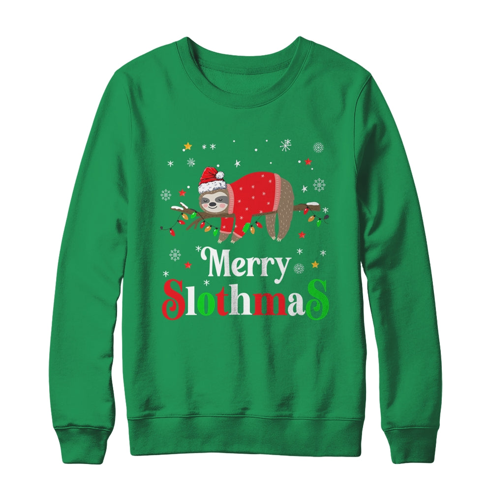 Merry Slothmas Sloth Xmas Merry Christmas For Sloth Lovers Shirt & Sweatshirt | teecentury