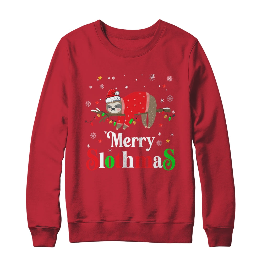 Merry Slothmas Sloth Xmas Merry Christmas For Sloth Lovers Shirt & Sweatshirt | teecentury