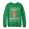 Merry Swishmas Xmas Ugly Christmas Basketball Lover Men Shirt & Sweatshirt | teecentury