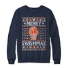 Merry Swishmas Xmas Ugly Christmas Basketball Lover Men Shirt & Sweatshirt | teecentury