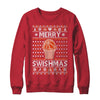 Merry Swishmas Xmas Ugly Christmas Basketball Lover Men Shirt & Sweatshirt | teecentury