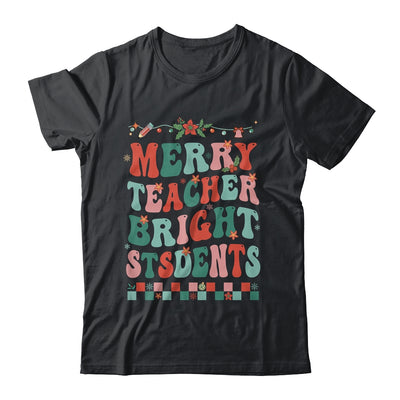 Merry Teacher Bright Student Christmas Teacher Lover Retro Shirt & Sweatshirt | teecentury