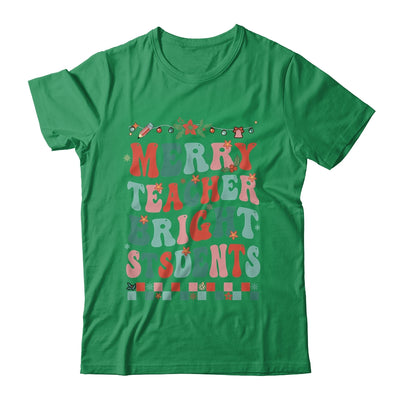 Merry Teacher Bright Student Christmas Teacher Lover Retro Shirt & Sweatshirt | teecentury