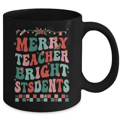 Merry Teacher Bright Student Christmas Teacher Lover Retro Mug | teecentury