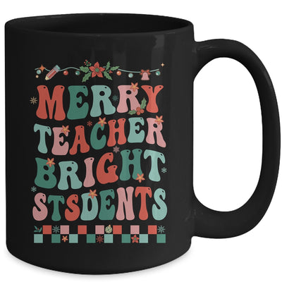 Merry Teacher Bright Student Christmas Teacher Lover Retro Mug | teecentury