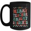 Merry Teacher Bright Student Christmas Teacher Lover Retro Mug | teecentury