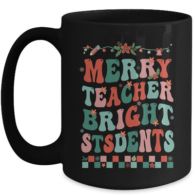 Merry Teacher Bright Student Christmas Teacher Lover Retro Mug | teecentury