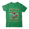 Merry Ugly Christmas Santa Hat Astronaut Riding Rocket Xmas Shirt & Sweatshirt | teecentury