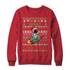 Merry Ugly Christmas Santa Hat Astronaut Riding Rocket Xmas Shirt & Sweatshirt | teecentury