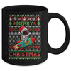 Merry Ugly Christmas Santa Hat Astronaut Riding Rocket Xmas Mug | teecentury