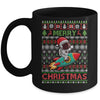 Merry Ugly Christmas Santa Hat Astronaut Riding Rocket Xmas Mug | teecentury