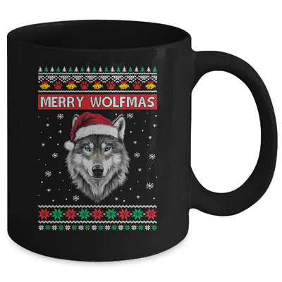 Merry Wolfmas Merry Christmas Ugly Wolf Funny Xmas Mug Coffee Mug | Teecentury.com