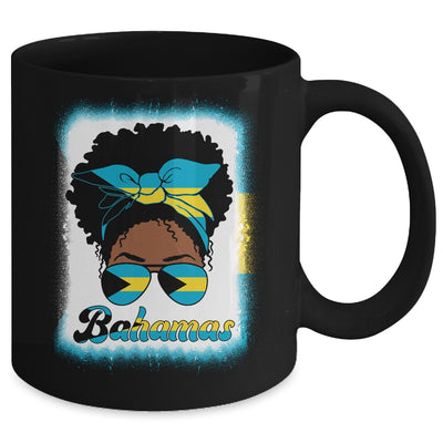 Messy Bun Bahamian Bahamas Flag Womens Woman Girl Mug | teecentury