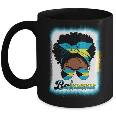 Messy Bun Bahamian Bahamas Flag Womens Woman Girl Mug | teecentury