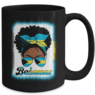 Messy Bun Bahamian Bahamas Flag Womens Woman Girl Mug | teecentury