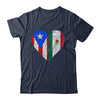 Mexico Flag Puerto Rico Flag Heart Puerto Rican Mexican Shirt & Hoodie | teecentury