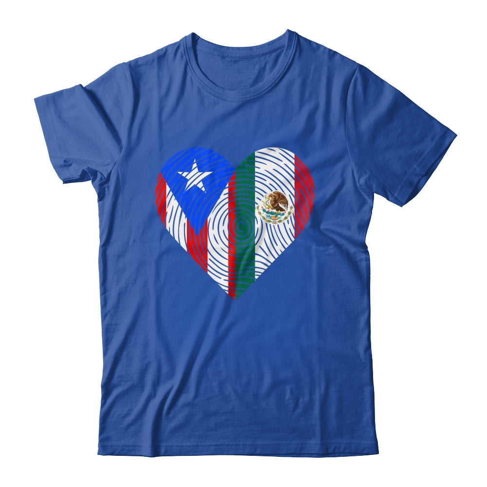 Mexico Flag Puerto Rico Flag Heart Puerto Rican Mexican Shirt & Hoodie | teecentury