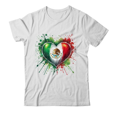 Mexico Heart Patriotic Mexico Flag Mexican Design Women Men Shirt & Tank Top | teecentury