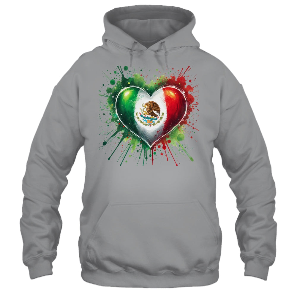 Mexico Heart Patriotic Mexico Flag Mexican Design Women Men Shirt & Tank Top | teecentury