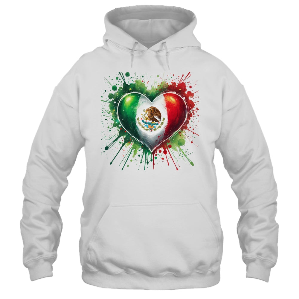 Mexico Heart Patriotic Mexico Flag Mexican Design Women Men Shirt & Tank Top | teecentury