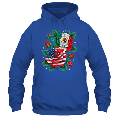Mexico Mexican Flag USA American Flag Rose Flower Mexicana Shirt & Tank Top | teecentury