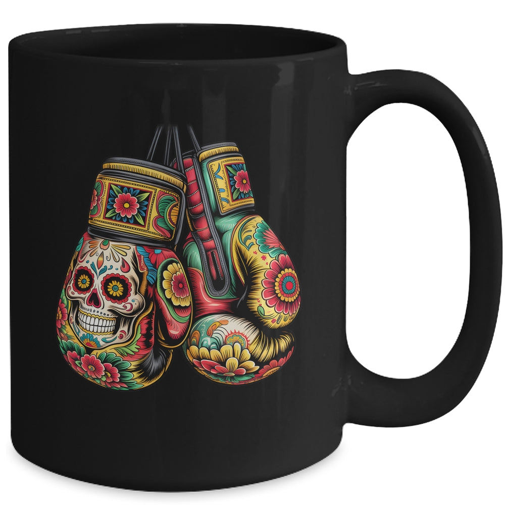 Mexico Mexican Vintage Style Boxing Gloves Boxer Aztec Mayan Mug | teecentury