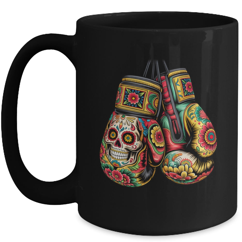 Mexico Mexican Vintage Style Boxing Gloves Boxer Aztec Mayan Mug | teecentury