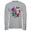 Mexico USA Flag Mexican Flag American Rose Flower Shirt & Hoodie | teecentury