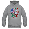 Mexico USA Flag Mexican Flag American Rose Flower Shirt & Hoodie | teecentury