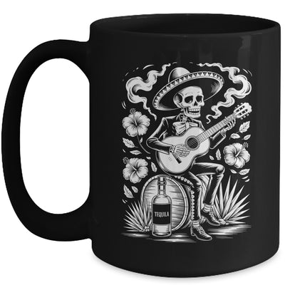 Mexico Vintage Skeleton Guitar Dia De Los Muertos Mexican Mug | teecentury