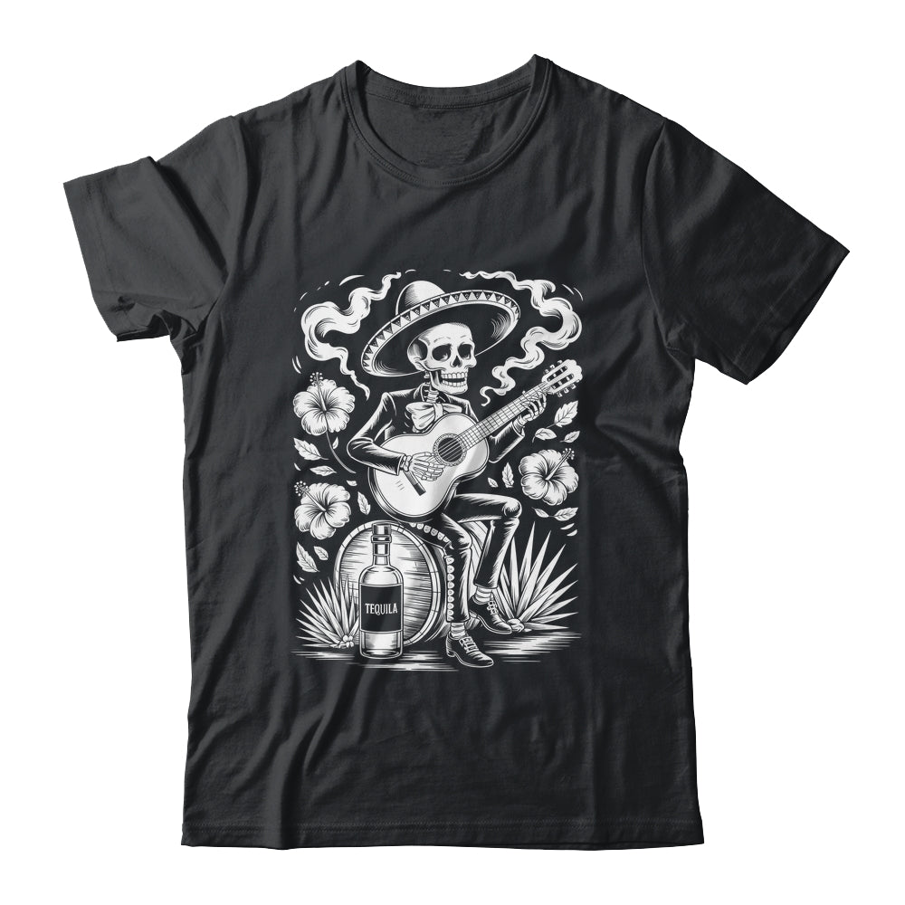 Mexico Vintage Skeleton Guitar Dia De Los Muertos Mexican Shirt & Tank Top | teecentury
