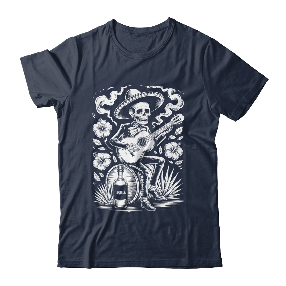 Mexico Vintage Skeleton Guitar Dia De Los Muertos Mexican Shirt & Tank Top | teecentury