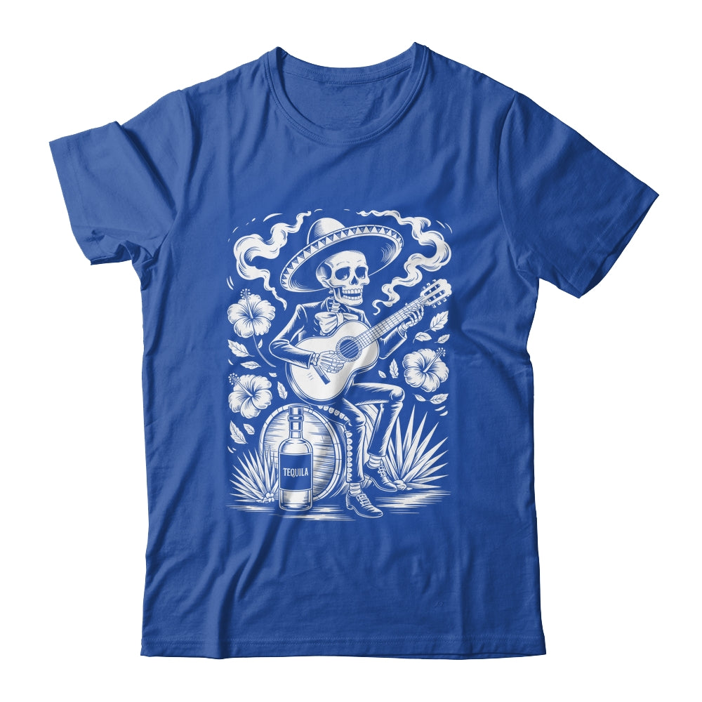 Mexico Vintage Skeleton Guitar Dia De Los Muertos Mexican Shirt & Tank Top | teecentury