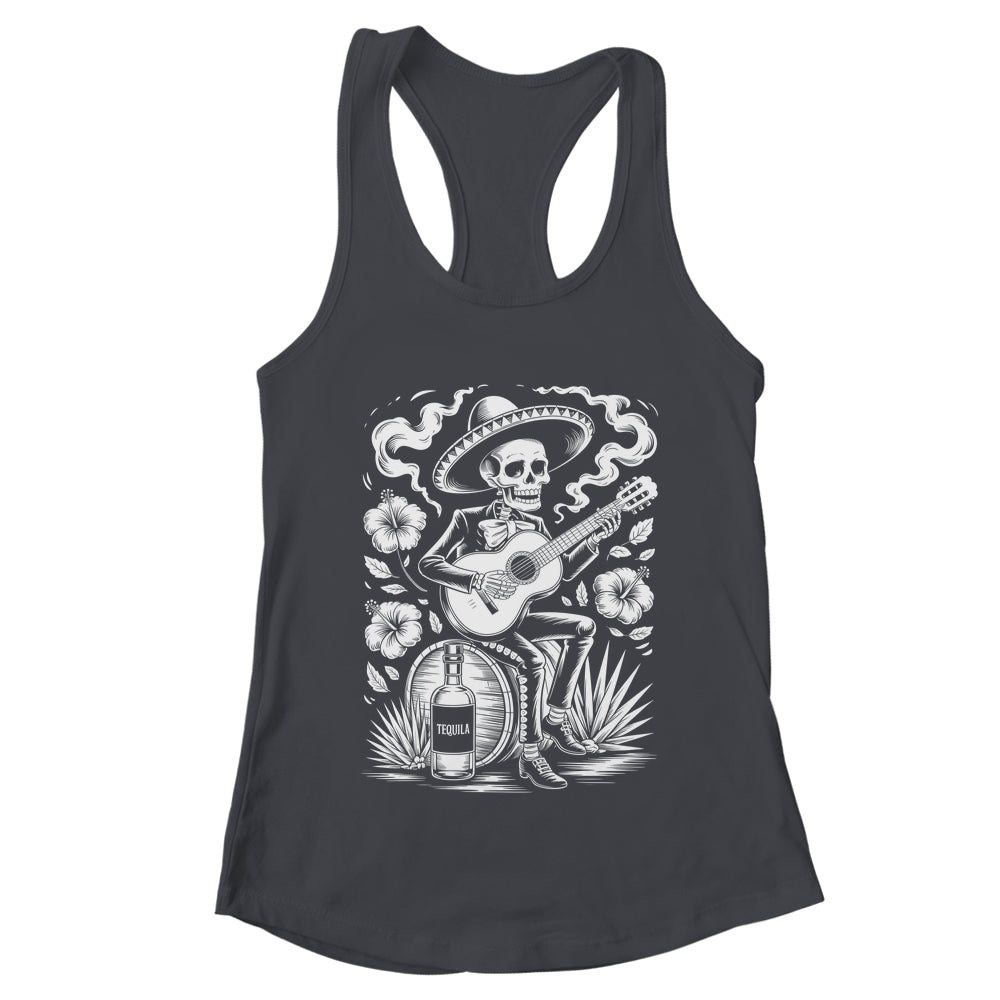 Mexico Vintage Skeleton Guitar Dia De Los Muertos Mexican Shirt & Tank Top | teecentury