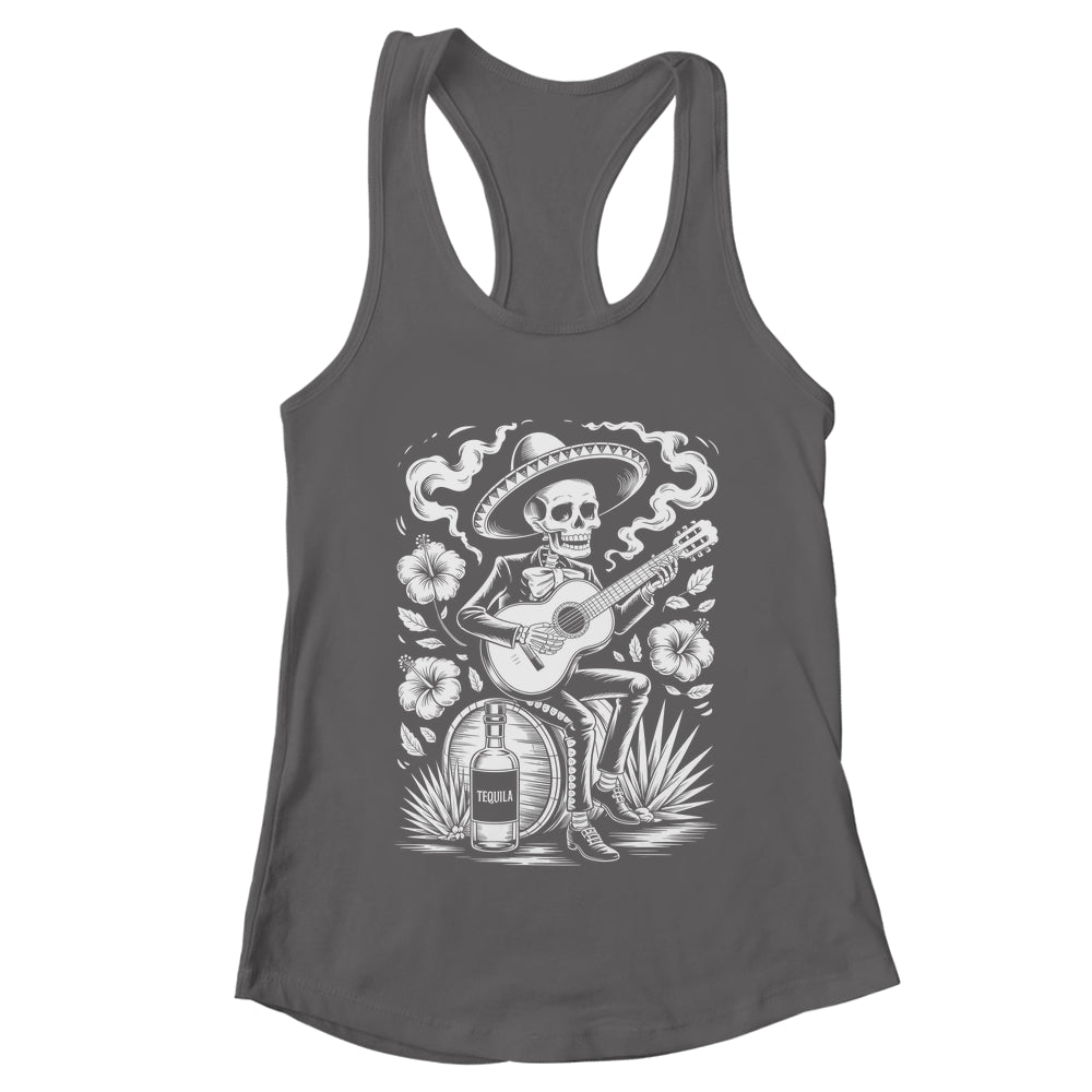 Mexico Vintage Skeleton Guitar Dia De Los Muertos Mexican Shirt & Tank Top | teecentury