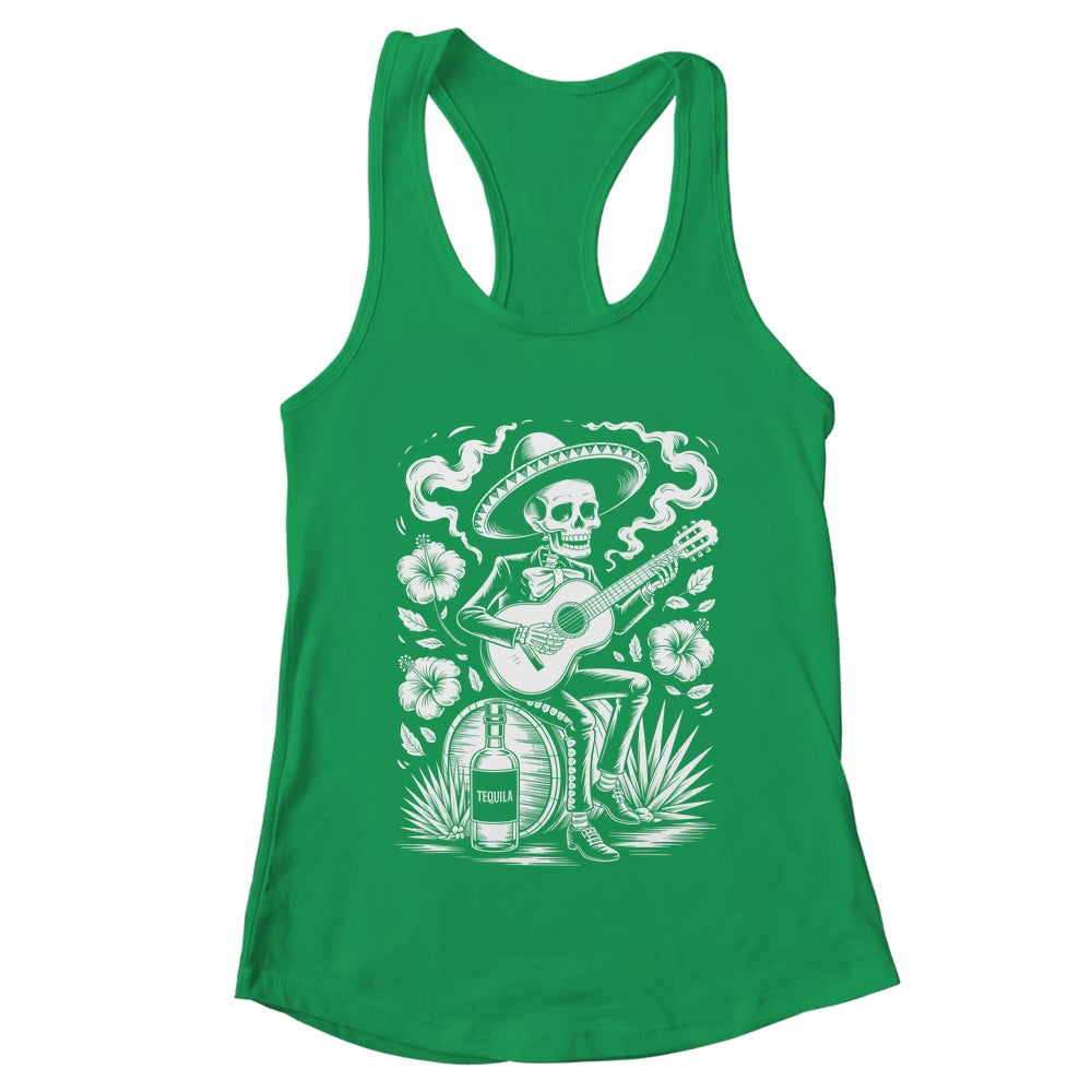 Mexico Vintage Skeleton Guitar Dia De Los Muertos Mexican Shirt & Tank Top | teecentury