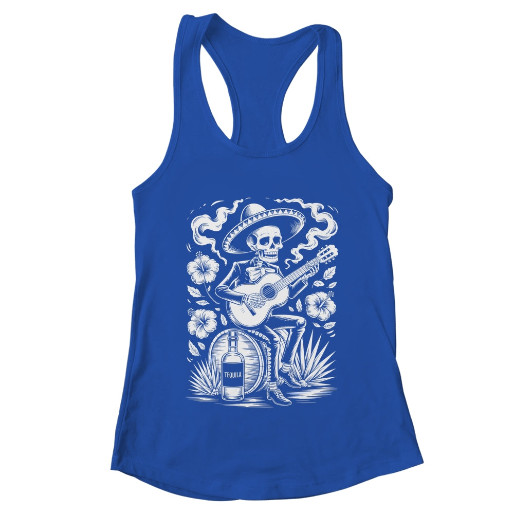 Mexico Vintage Skeleton Guitar Dia De Los Muertos Mexican Shirt & Tank Top | teecentury