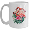 Miami Beach Florida Flamingo Sunset Flowers Miami Souvenir Mug | teecentury