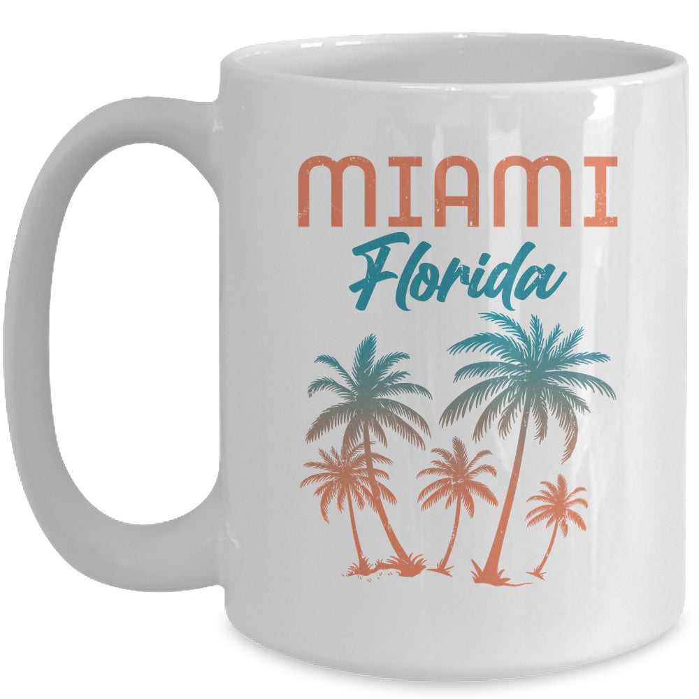 Miami Beach Florida Summer Vacation Palm Trees Souvenirs Mug | teecentury