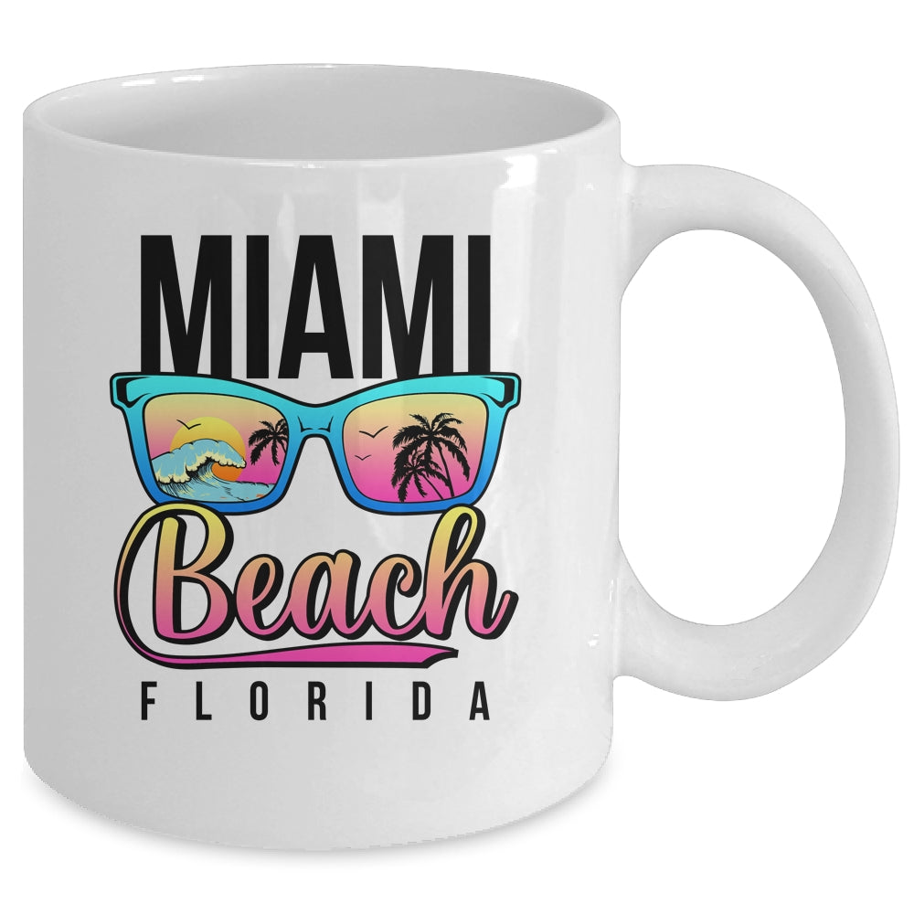 Miami Beach Florida Sunset Retro Souvenir Surf Miami Mug | teecentury