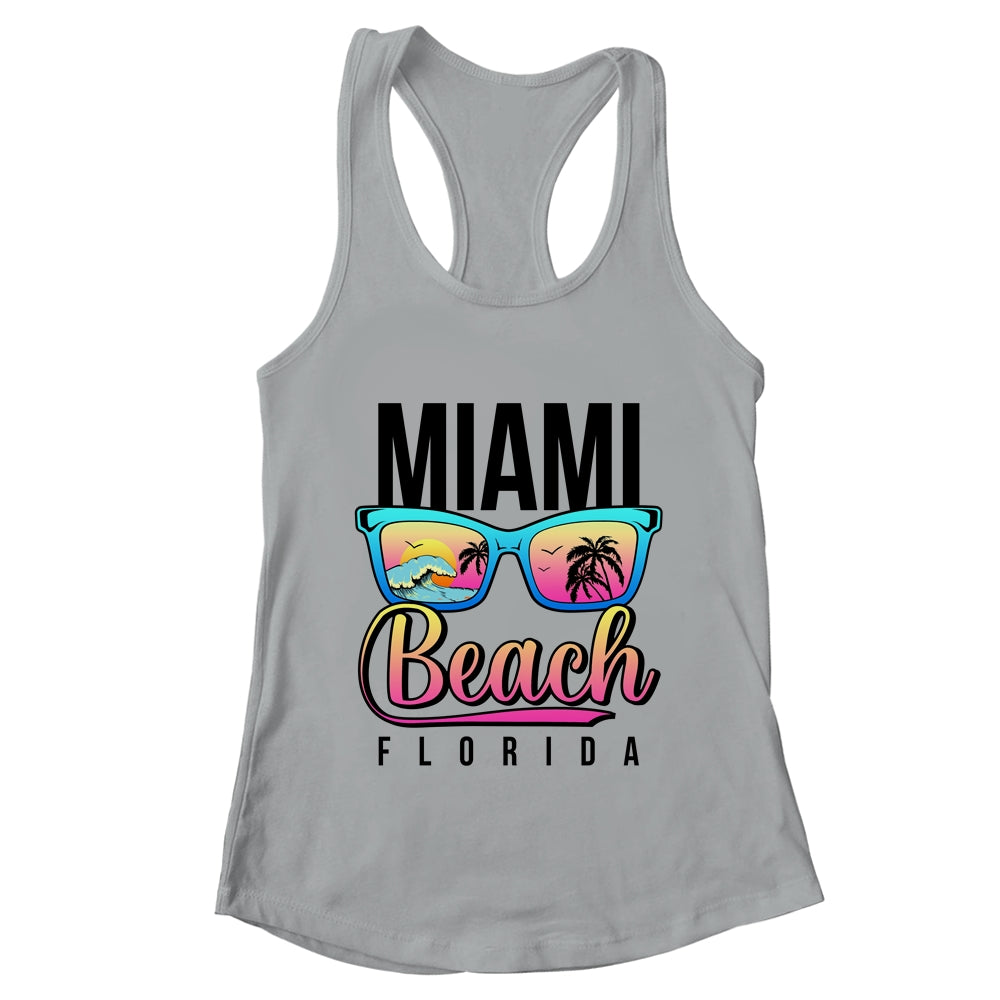 Miami Beach Florida Sunset Retro Souvenir Surf Miami Shirt & Tank Top | teecentury