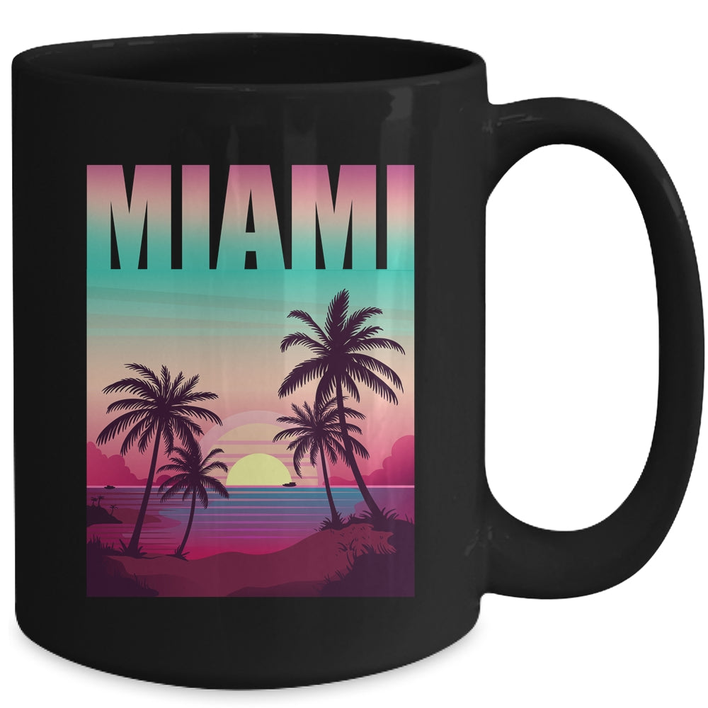 Miami Beach Souvenir Urban City By Night Florida USA US Mug | teecentury