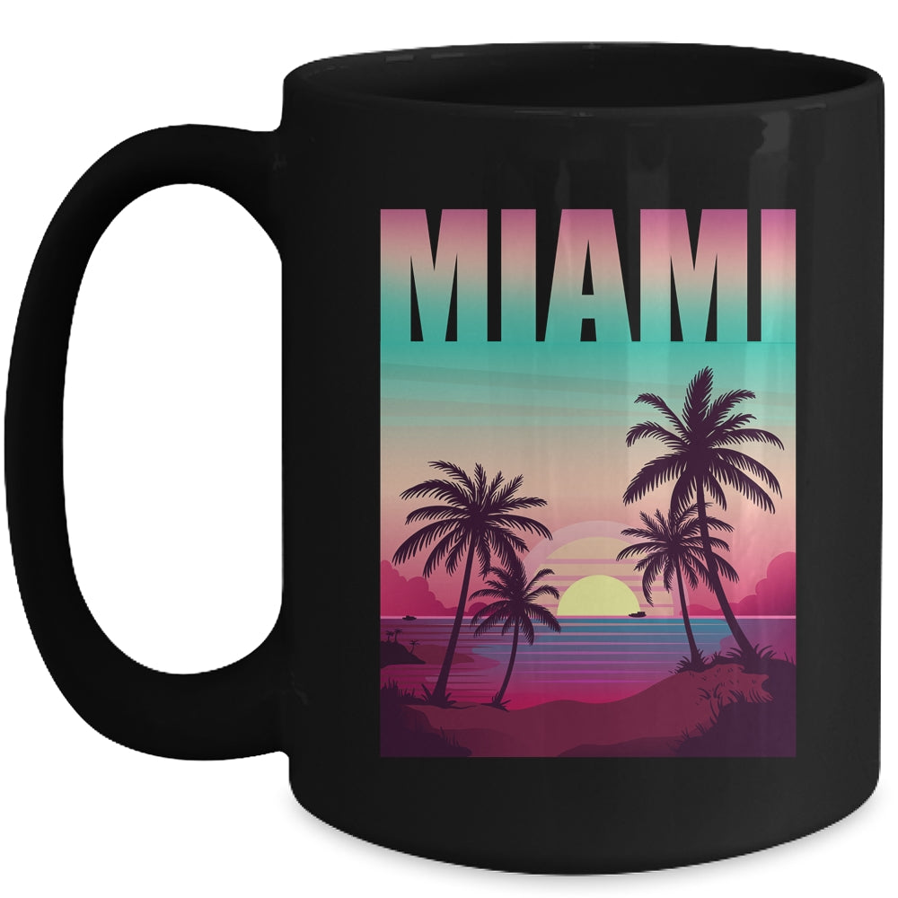 Miami Beach Souvenir Urban City By Night Florida USA US Mug | teecentury